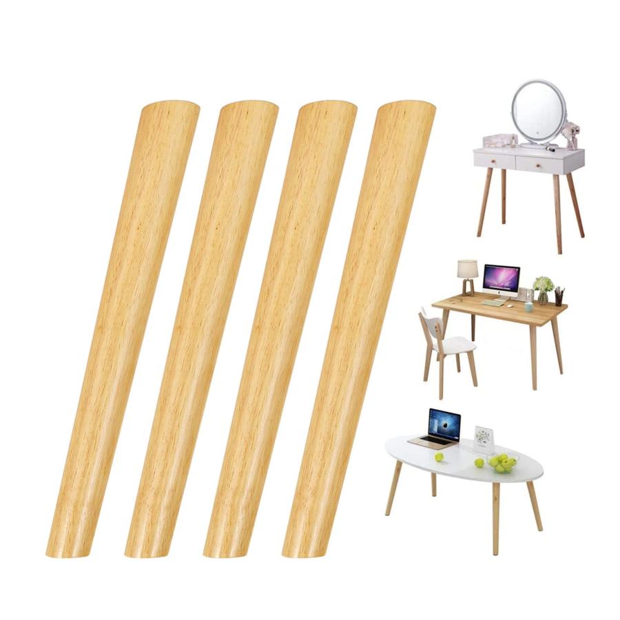 Rakuten - 4本 ソファ 脚 diy 家具脚 木製 テーブル 脚 斜め 木 ソファーの脚 20 25 30 70 80cm ソファー 足 無垢材、家具足 ダイニングテーブル椅子 コーヒーテーブル コ