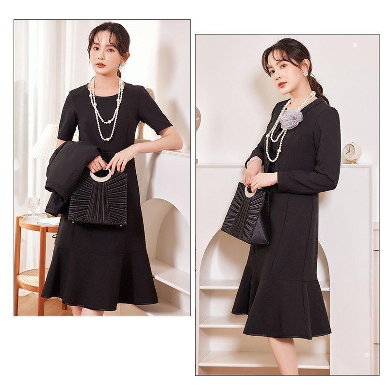 喪服 レディース スーツ 母親 2点セット ワンピース レディース 母 スーツレディース フォーマル 喪服 礼服 葬儀 法事 ブラックフォーマル 通夜 2