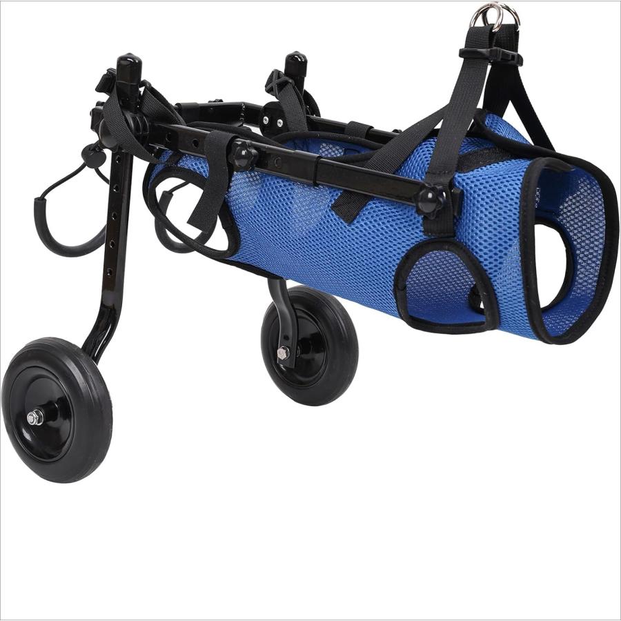 犬の歩行補助具 犬用車椅子 ペット歩行器 歩行補助 軽量 犬介護 補助輪 犬用カート サイズ調整可能 2輪犬用カーと 犬リハビリ用具 犬ヘルスケア