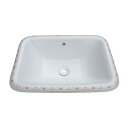 洗面ボウル 排水栓 セット 四角 おしゃれ かわいい 陶器 手洗い鉢 埋め込み オーバーカウンター 交換 リフォーム diy 造作 大きい おすすめ 洗面台 賃...
