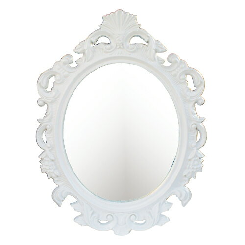 洗面鏡 壁掛け おしゃれ デコレーション フレーム 白 ホワイト W700×H930×T45 INK-0701011H