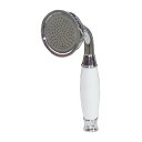 シャワーヘッド 単品 陶器取っ手 おしゃれ 交換 呼び径 13 銀 シルバー | 品番INK-9999067H