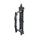 ドアハンドル 取っ手 アイアン おしゃれ アンティーク風 黒 ブラック | 品番INK-1401361H