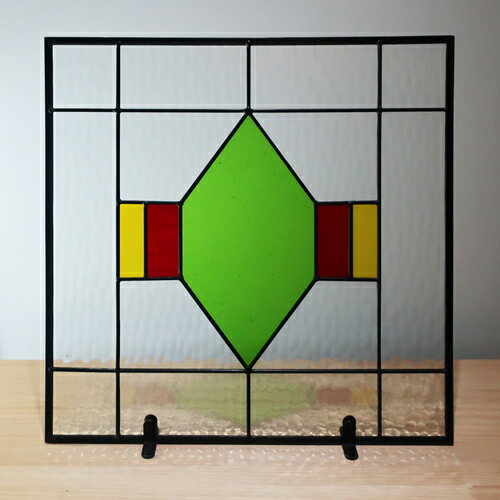 ステンドグラス（アンティーク風・装飾ガラス・シンプル・小さい） INK-Sglass7