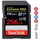 ■4/24 20:00-4/27 09:59 全品ポイント10倍■SDカード サンディスク Extreme Pro 256GB Class10 170MB/s UHS-1 U3 V30 エクストリームプロ SDXCカード メール便送料無料