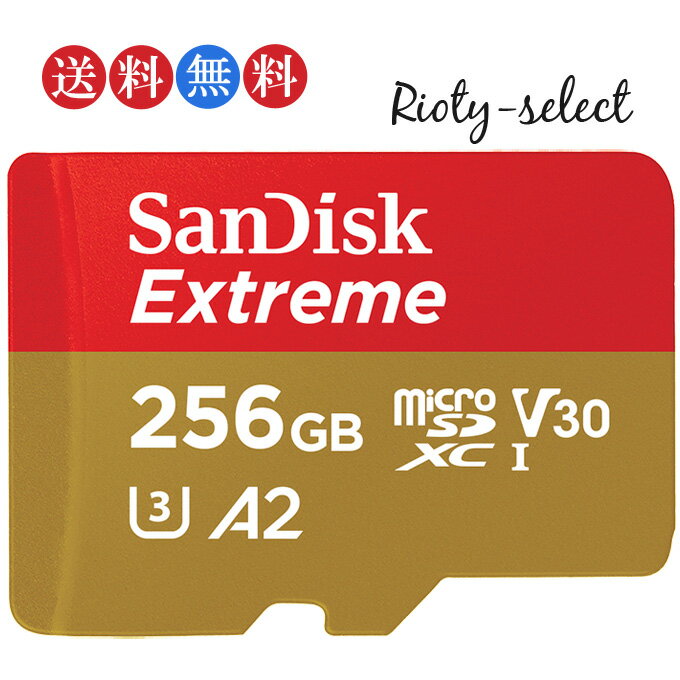 256GB microSDXCカード マイクロSD SanDisk サンディスク 4K Extreme UHS-I U3 V30 A2 R:190MB/s W:130MB/s 海外パッケージ品 SDSQXAV-256G Nintendo Switch ニンテンドースイッチ推奨