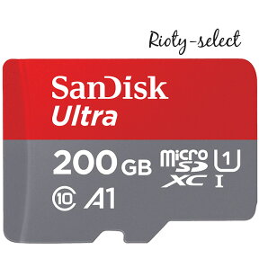 ■4/14 20:00-4/17 09:59!!全品ポイント10倍■マイクロsdカード 100MB/S micro sdカード sandisk microSDXCカード 200GB U1 FULL HD アプリ最適化 Rated A1対応 マイクロSDXC 200GB UHS-1 class10 夏黎＠ 海外パッケージ品