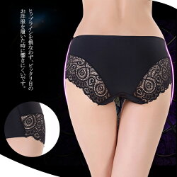 ショーツパンツシームレスノーマルレースレディース女性用下着伸縮性フィット感ズレにくい上品バックレースインナー9色【メール便発送】