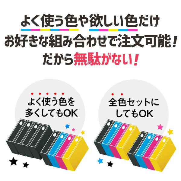 自由に選べる 8本セット IC61+62 エプソン EPSON 互換インク ICチップ付き インク福袋 福袋【インク革命】