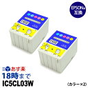 IC5CL03W カラー 2本セット IC03 エプソン用(EPSON用)互換インク(プリンターインクカートリッジ) : PM-3000C用【インク革命】