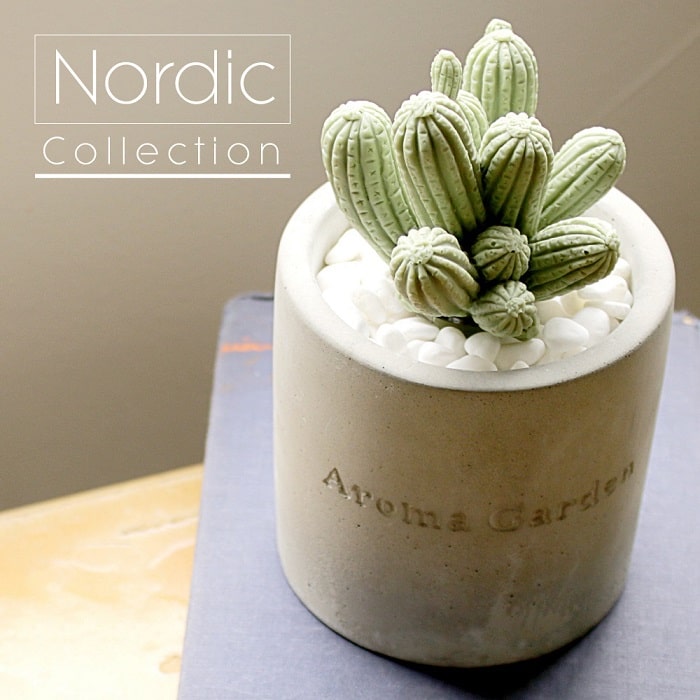 アロマ メルシーユー Nordic Collection リードディフューザー MRU-73 100ml セメント 多肉植物 ギフト 贈り物 芳香剤 フレグランス インテリア