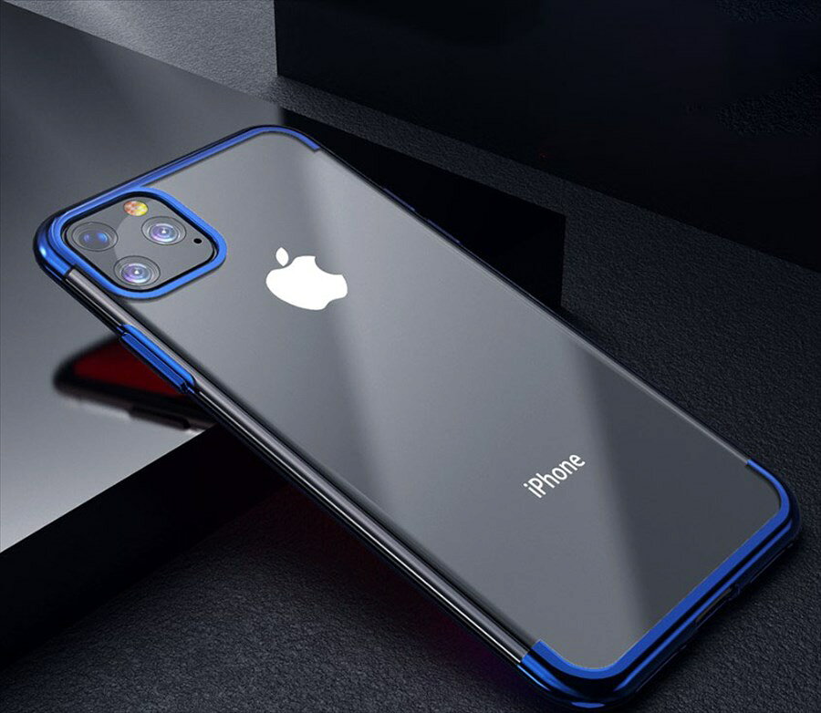 Rakuten - iPhone12ProMax ケース 背面ケース ソフトケース 縁入りクリアケース 透明 フチカラー フチ フレーム メタリック メッキ TPU素材 マイクロドット加工 密着痕防止