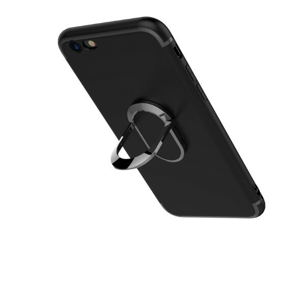 iPhone12mini ケース カバー 背面ケース ホールドリング付き マグネットホルダー対応 シンプル リングスタンド スタンド機能 バンカーリング 傷防止