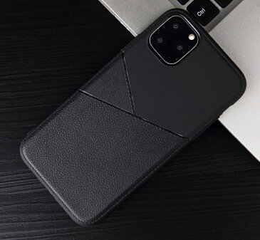 iPhone11 ProMaxスマホケース 背面ケース ソフトケース レザー風型押し 切替デザイン ステッチ TPU素材 耐衝撃 シンプル かっこいい 軽量 熱がこもらない