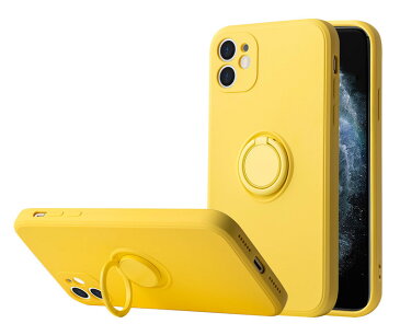 半額! iPhone 12 Pro 背面ケース ケース カバー 磁気 リング シリコン リキッド 保護 ホールドリング マット くすみカラー カラフル シンプル 可愛い おしゃれ