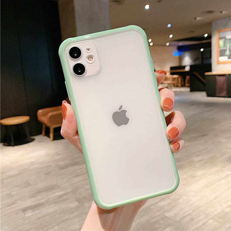 乐天商城 - iPhone12Pro 背面ケース ケース カバー カメラレンズカバー カメラ穴 保護 マット 半透明 耐衝撃 シンプル おしゃれ 可愛い