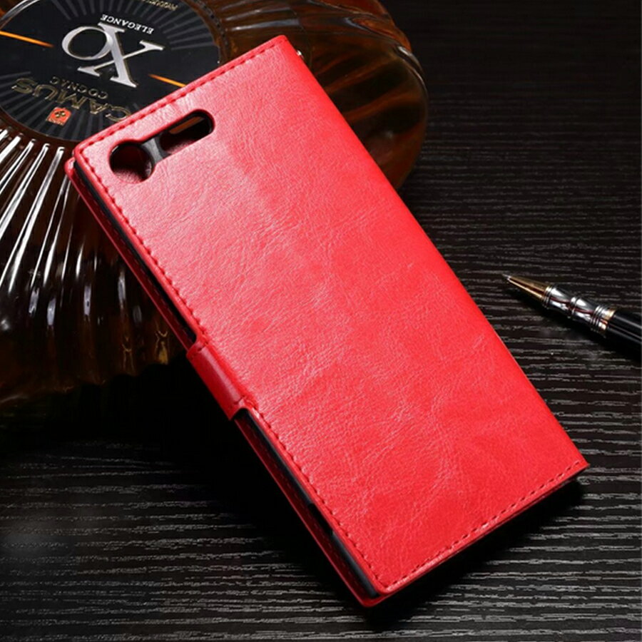 【処分特価】 Xperia Z3 Compact / SO-02G シンプル 手帳型 ケース カバー レッド ...