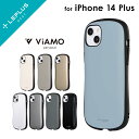 FIT iPhone14Plus 対応 ケース カバー 耐衝撃 ハイブリッドケース 「ViAMO personal」 挟み込みシート クリアシート ショルダーストラップ対応 手にフィット グリップ エアクッション くすみカラー マット シンプル おしゃれ かわいい