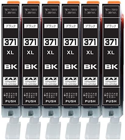 Other - BCI-371XLBK 6本セット ブラック BCI-371BK 6個セット 大容量タイプ 増量パック ZAZ 互換インクカートリッジ ICチップ付き 残量表示可能
