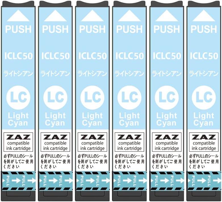Other - ICLC50 ライトシアン 6個セット ZAZ 互換インクカートリッジ ICチップ付き 残量表示可能 IC50シリーズ IC6CL50対応