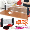 卓球セット ポータブル ピンポンセット テーブルピンポン 伸...