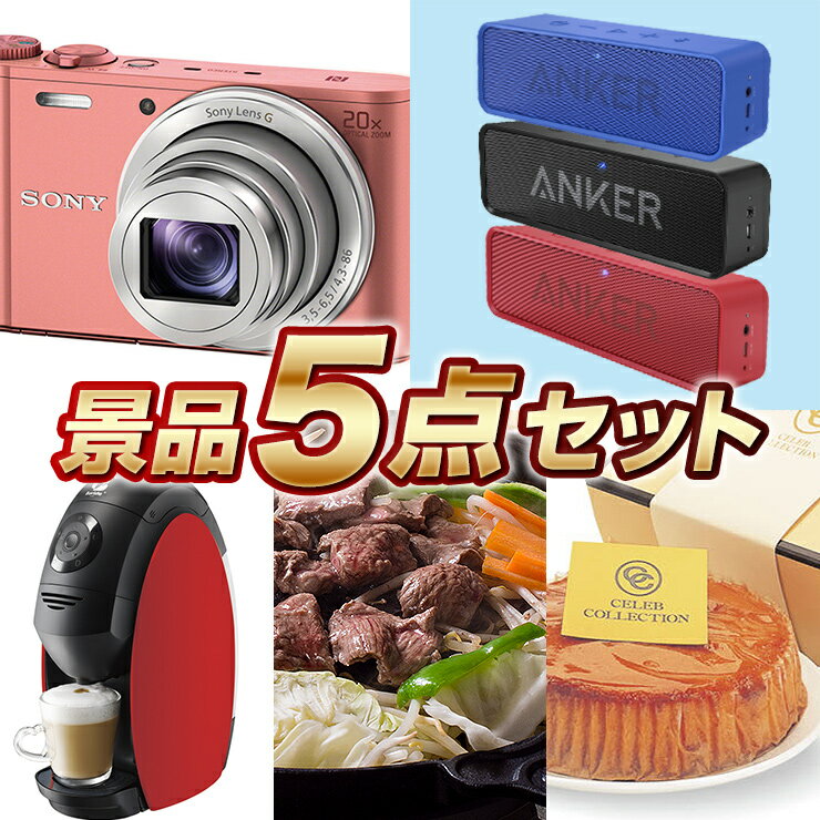 景品5点セット《SONY サイバーショット/ネスカフェ バリスタ 他》【イベント/ゴルフ/ゴルフコンペ/特大パネル/目録/新年会/忘年会/賞品】