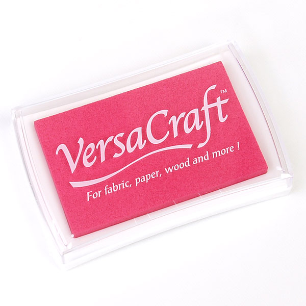 ツキネコ・バーサクラフトL・ローズピンク・Tsukineko・VersaCraft・Rose Pink・盤面:76×47mm・本体:96×63×20mm(ゴム印・消しゴムはんこ用スタンプ台)