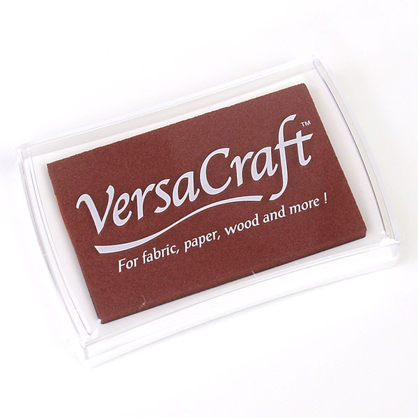 ツキネコ・バーサクラフトL・チョコレート・Tsukineko・VersaCraft・Chocolate・盤面:76×47mm・本体:96×63×20mm(ゴム印・消しゴムはんこ用スタンプ台)