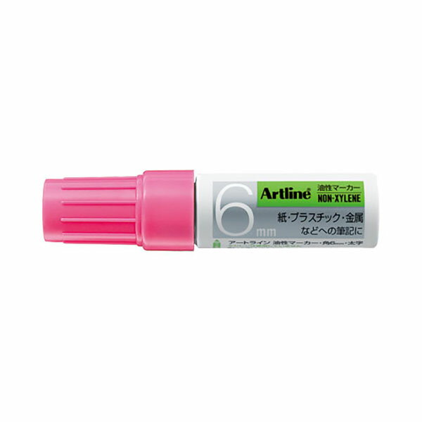シャチハタ・アートライン・油性マーカー・角6・桃色[Shachihata・Artline・K-50]