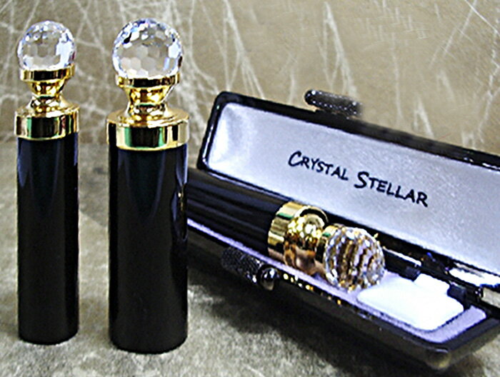 【サイズが選べる】個人用 手彫り印鑑 京印章 実印or銀行印・認印 黒水牛クリスタルステラー ケース付 ..