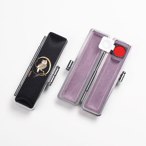 印鑑ケース/開運/フクロウ/丸寸胴用/12mm用