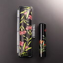 【送料無料】黒水牛現代蒔絵の個人印鑑セット/花/カーネーション/12mm 個人いんかん はんこ ハンコ 判子 就職祝い ギフト 祝い プレゼント 贈りもの 女性...
