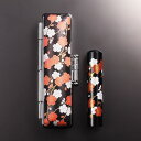 【送料無料】黒水牛現代蒔絵の個人印鑑セット/四季花/さくら/12mm 個人いんかん はんこ ハンコ 判子 就職祝い ギフト 祝い プレゼント 贈りもの 女性 男...