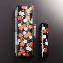 【送料無料】黒水牛現代蒔絵の個人印鑑セット/四季花/さくら/13.5mm 個人いんかん はんこ ハンコ 判子 就職祝い ギフト 祝い プレゼント 贈りもの 女性...