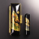 【送料無料】黒水牛現代蒔絵の個人印鑑セット/開運(龍)/雲龍/13.5mm 個人いんかん はんこ ハンコ 判子 就職祝い ギフト 祝い プレゼント 贈りもの 女...