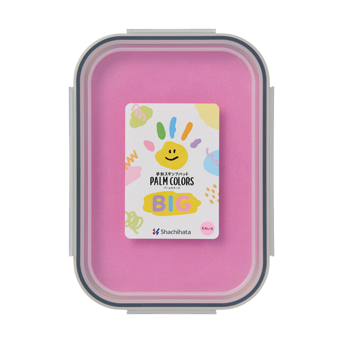 手形・足形スタンプパッド パームカラーズBIG PalmColors BIG ももいろ シャチハタ HPS-B-P コード:41222