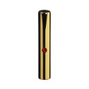 【送料無料】ゴールドチタン ミラーゴールド(クリスタルアタリ付き)印鑑/個人認印ルビー/10.5mm/ケース別売 個人いんかん はんこ ハンコ 判子 就職祝い ...