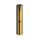 【送料無料】ゴールドチタン ミラーゴールド(クリスタルアタリ付き)印鑑/個人銀行印ルビー/12mm/ケース別売 個人いんかん はんこ ハンコ 判子 就職祝い ギ...
