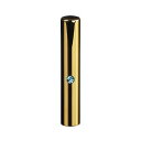【送料無料】ゴールドチタン ミラーゴールド(クリスタルアタリ付き)印鑑/個人認印アクアマリン/10.5mm/ケース別売 個人いんかん はんこ ハンコ 判子 就職...