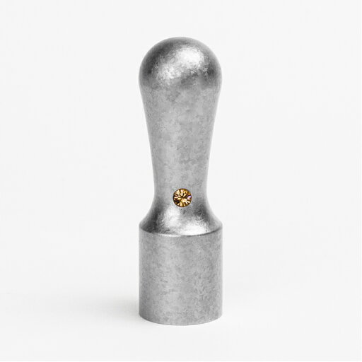資格印/丸印/粒界チタン/丸天丸タイプ/スワロフスキーアタリ付き/ライトピーチ/銀/18.0mm 資格印/丸印/粒界チタン/丸天丸タイプ/スワロフスキーアタリ付き/ライトピーチ/銀/18.0mm