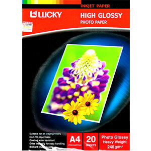 A4�������̿��ѻ�20������(LUCKY HIGH GLOSSY PHOTO PAPER A4)