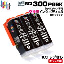 【永久ICチップ専用交換用ボディ】BCI-300 PGBK 顔料ブラック 3個 大容量【こちらの製品だけでは使用できません。】 キャノン Canon エコロジー...