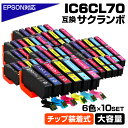 IC6CL70 6色×10セット IC70 ICチップ装着