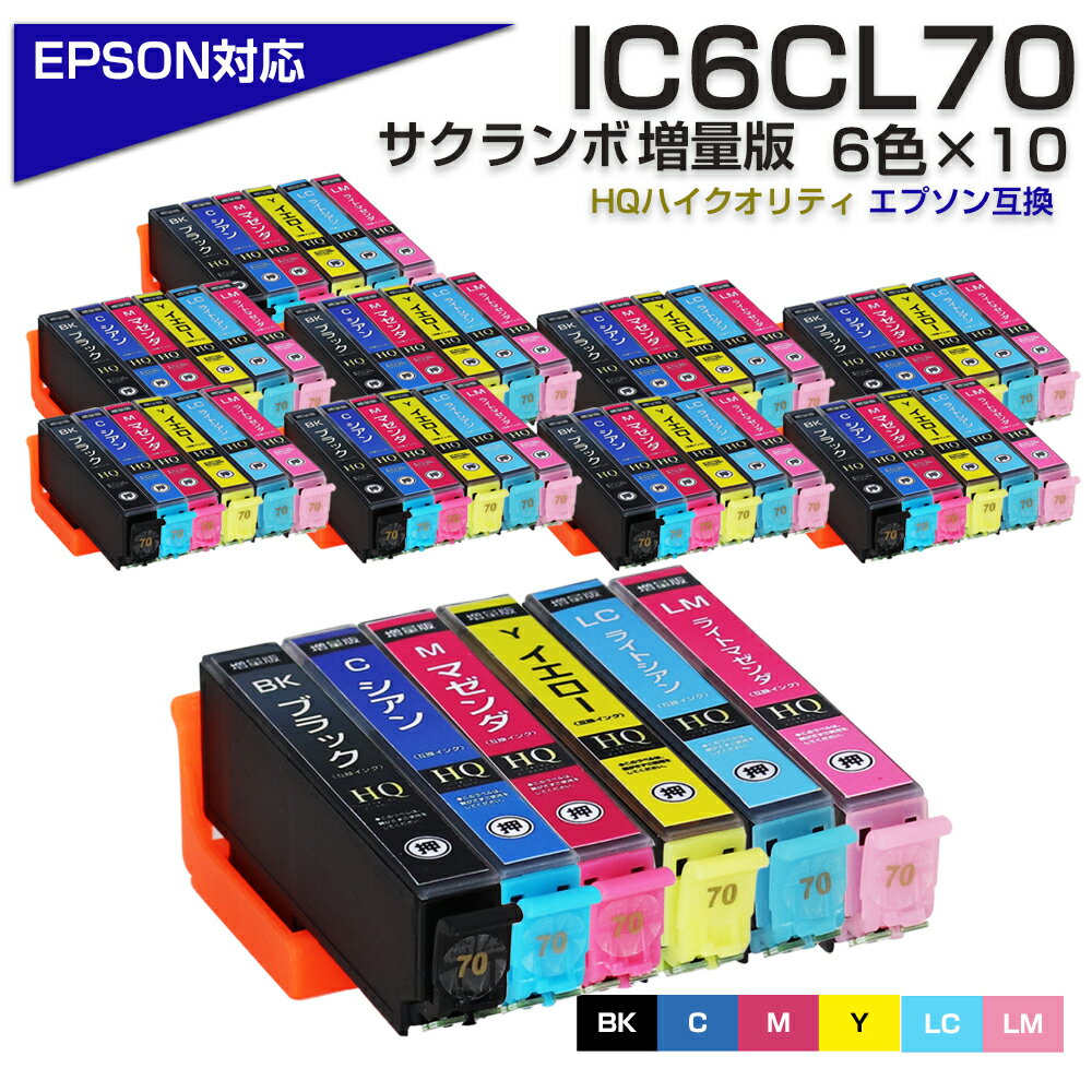 IC6CL70L 6色パック ×10互換インクカー