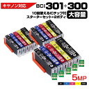 BCI-301+300 / 5MP 大容量 5色セット Ecoink10 スターターセット + 交換用2セット ICチップが10回使える 再利用 キャノン Ca...