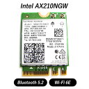 Intel AX210NGW WIFIモジュール ネットワークカード 2.4G/5Ghz/6Ghz 160Mhz Bluetooth5.2 802.11ax WiFiカード ワイヤレスカード M.2 WIFI BT 5.2 最新版