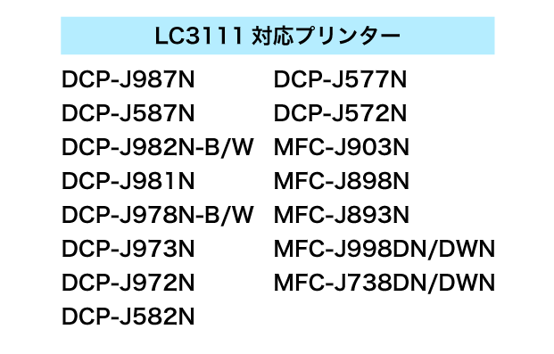 ブラザー プリンターインク LC3111C シアン 1個 brother〔スピード配送〕互換インクカートリッジ 最新チップ搭載