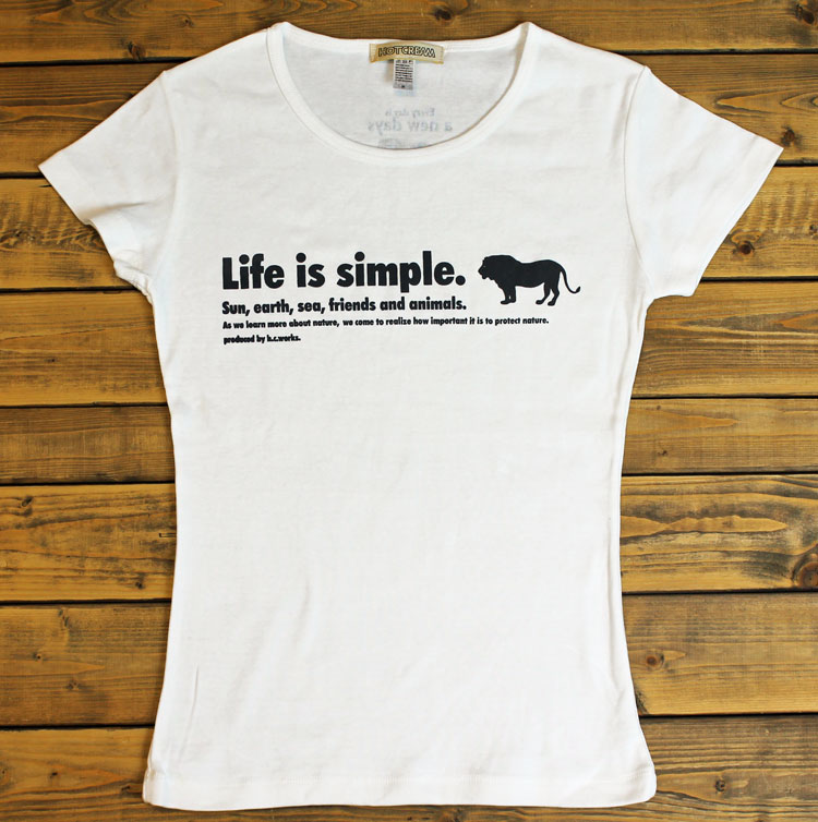 ライオン柄　レディースT　らいおん　動物シリーズ hlt017