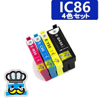 樂天商城 - プリンターインク エプソン IC86 4色セット IC4CL86 互換インク EPSON ICBK86 ICC86 ICM86 ICY86 対応機種 PX-M680F