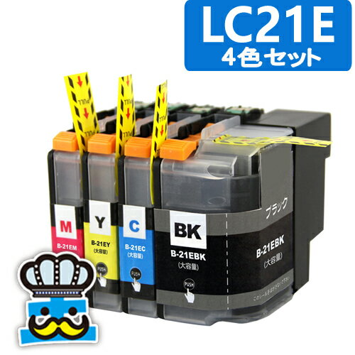 ֥饶 LC21E ץ󥿡 4å ߴ  LC21E-4PK brother бץ󥿡 DCP-J983N 顼 LC21 LC21E LC21EBK LC21EC LC21EM LC21EY  ꤪ